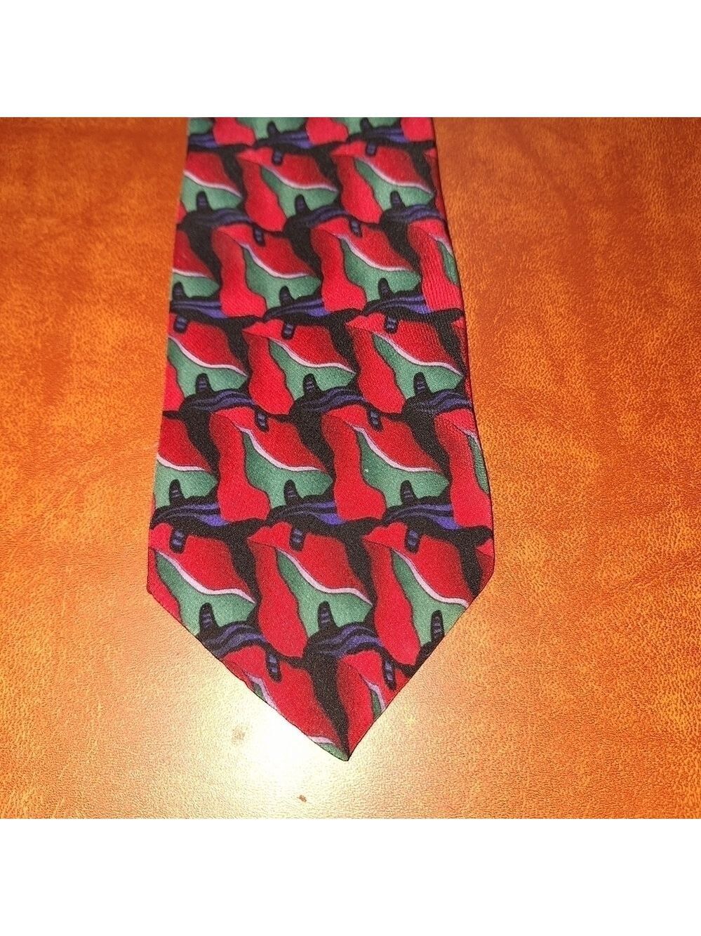 J Garcia Collectors Edition Red Silk Necktie